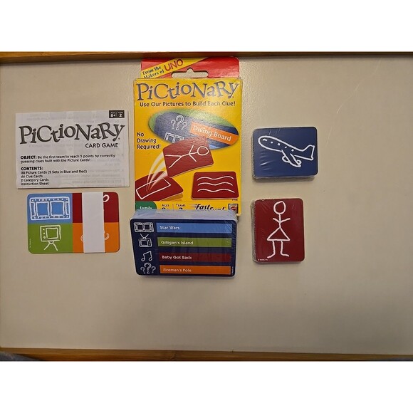 Pictionary Card Game, Travel, Family, Mattel 2009, No Drawing Required  New Open - Picture 4 of 4